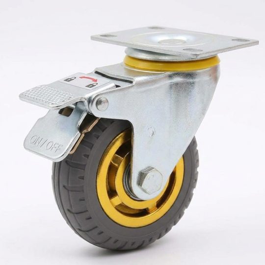 RODACHINA INNOVACION CAUCHOFLEX RIN DORADO CON FRENO GP